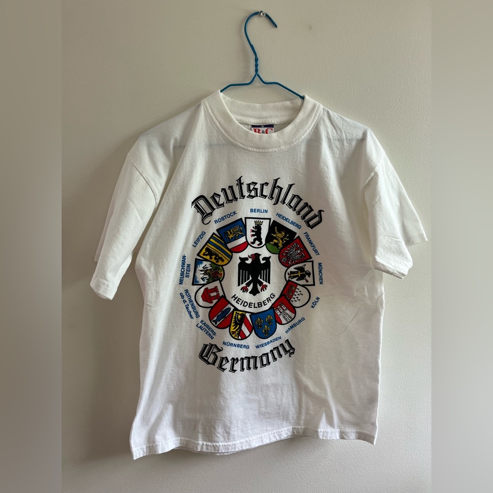 Deutschland Germany Vintage 100% European Cotton T-Shirt - White